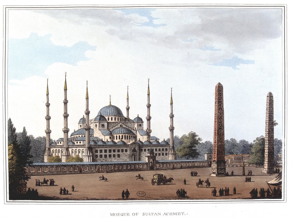 Moschee des Sultans Ahmed, Istanbul. In „Views in the Ottoman Dominions ...