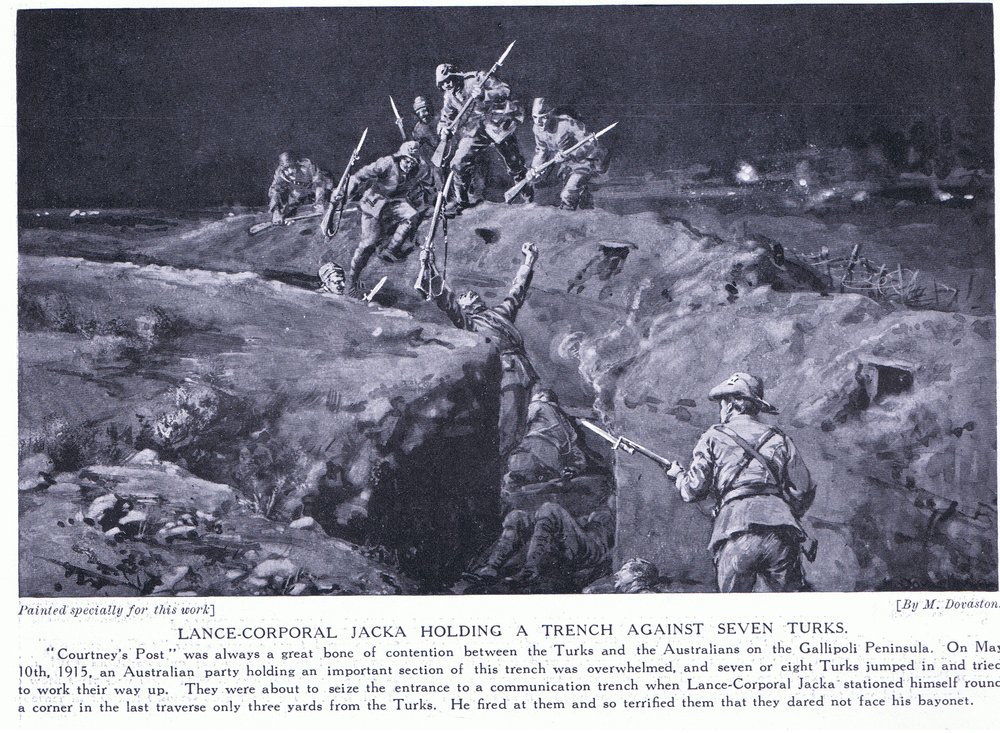 Lance Corporal Jacka gewinnt ein VC, indem er zeigt, wie ein Mann ...