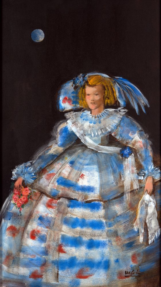 Menina mit blauem Mond von Marisa Leon: Kunstdruck kaufen