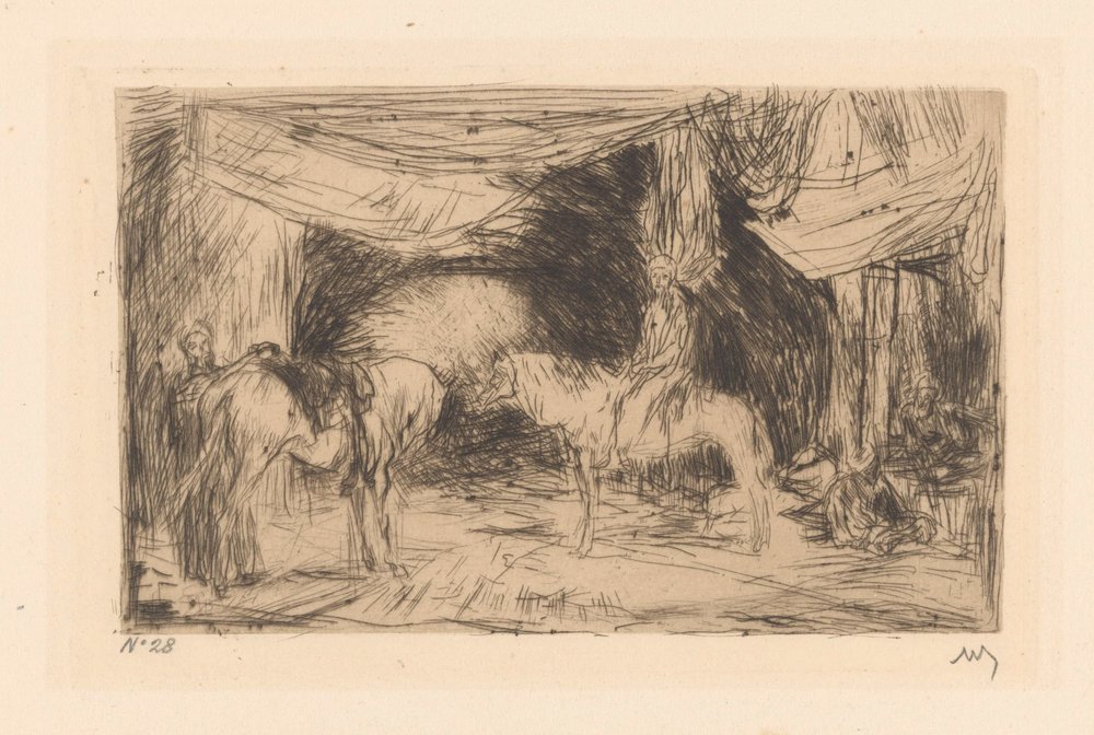 Basar in Smyrna von Marius Bauer (signed by artist)