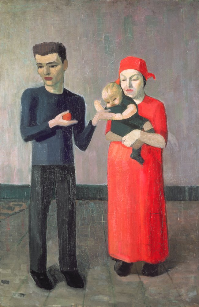 Familiengruppe, um 1908-13 von Mark Gertler