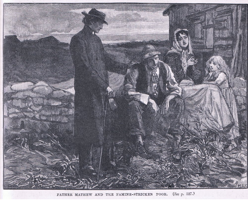 Vater Matthew und die hungernden Armen, 1845 von Mary L. Gow