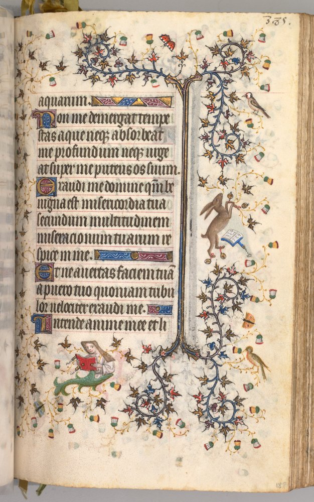Stundenbuch von Karl dem Edlen, König von Navarra 1361-1425: fol. 188r, Text, ca. 1405 von Master of the Brussels Initials and Associates