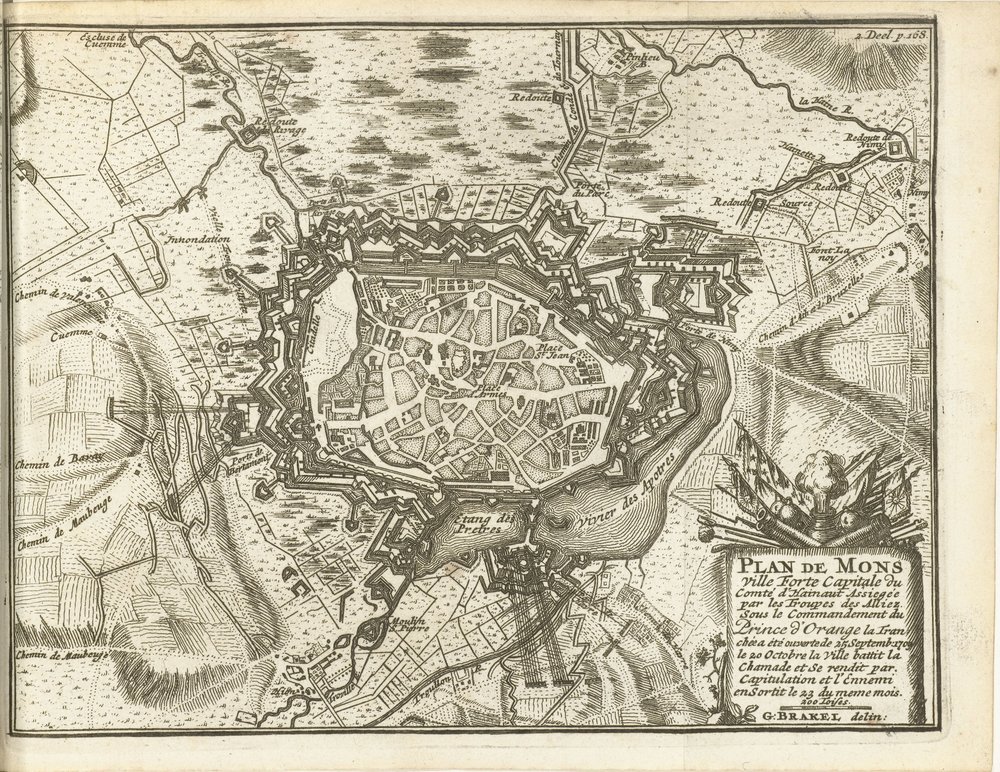 Belagerung von Bergen, 1709 von Matthijs Pool (possibly)
