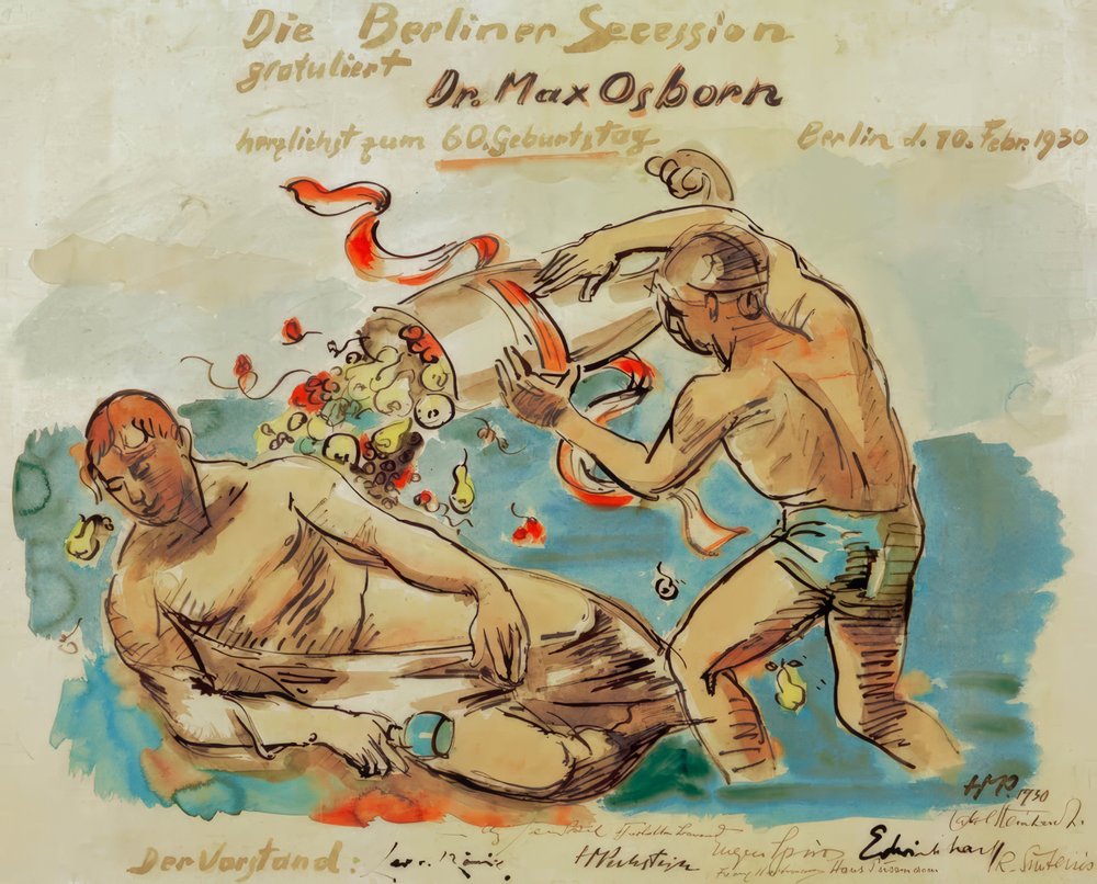 Die Berliner Secession gratuliert Dr. Max Osborn herzlichst zum 60 ...