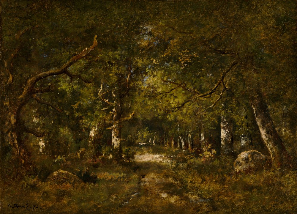 Waldszene, 1874 von Narcisse Virgile Diaz de la Peña