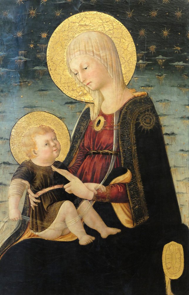 Die Jungfrau und das Kind (Detail) von Neri di Bicci