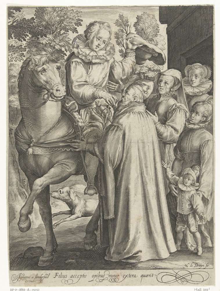 Der verlorene Sohn erhält sein Erbe und geht auf Reisen
Geschichte des verlorenen Sohnes (Serientitel) von Nicolaes de Bruyn