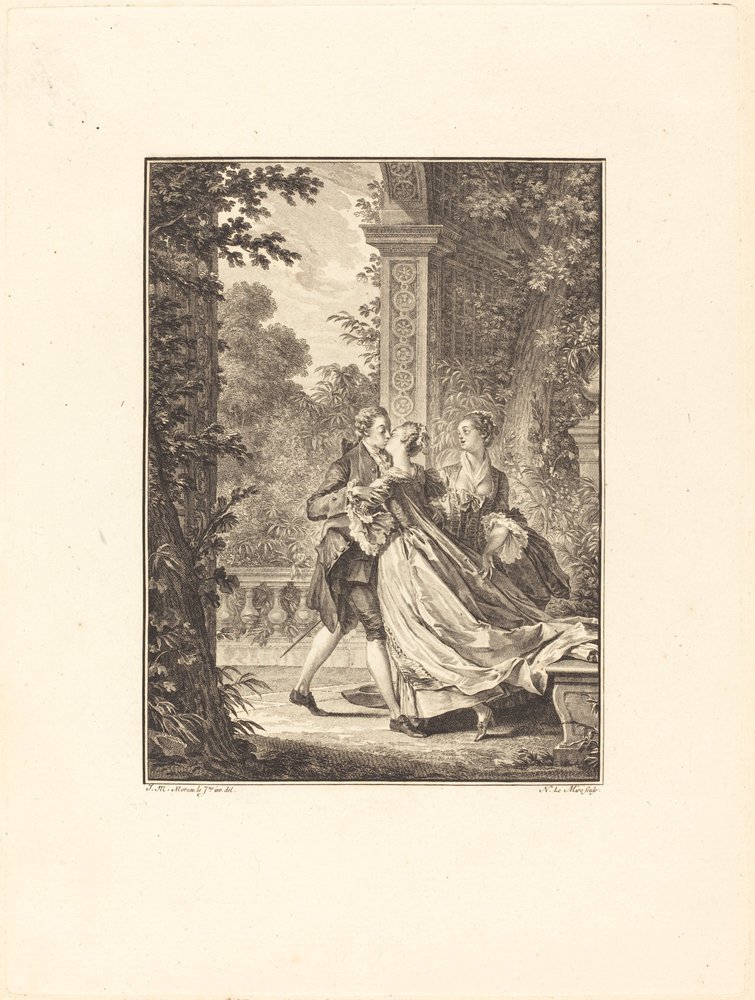 Ohne dieses Geheimnis zu verstehen von Noël Le Mire after Jean Michel Moreau