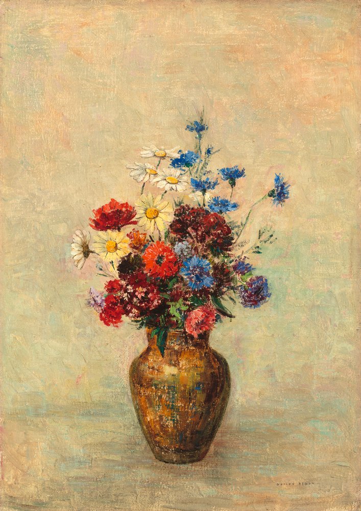 Blumen in einer Vase von Odilon Redon