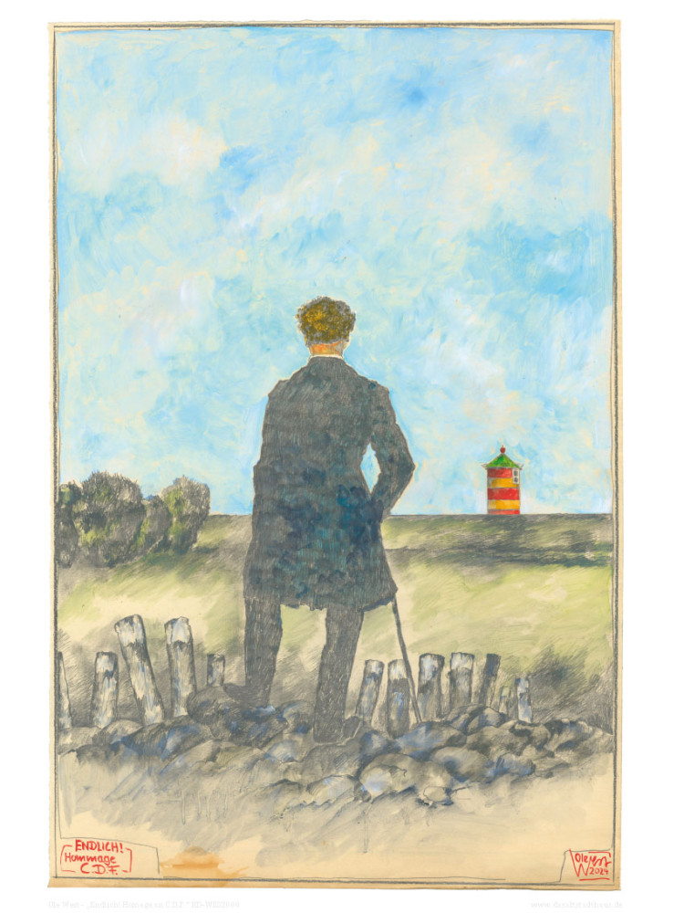 ENDLICH...(Hommage an C.D.F.) - Kunstdruck von Ole West von Ole West