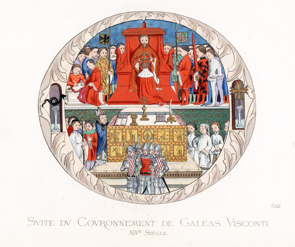 Die Krönung von Jean Galéas Visconti (Gian Galeazzo Visconti) von Paolo Mercuri