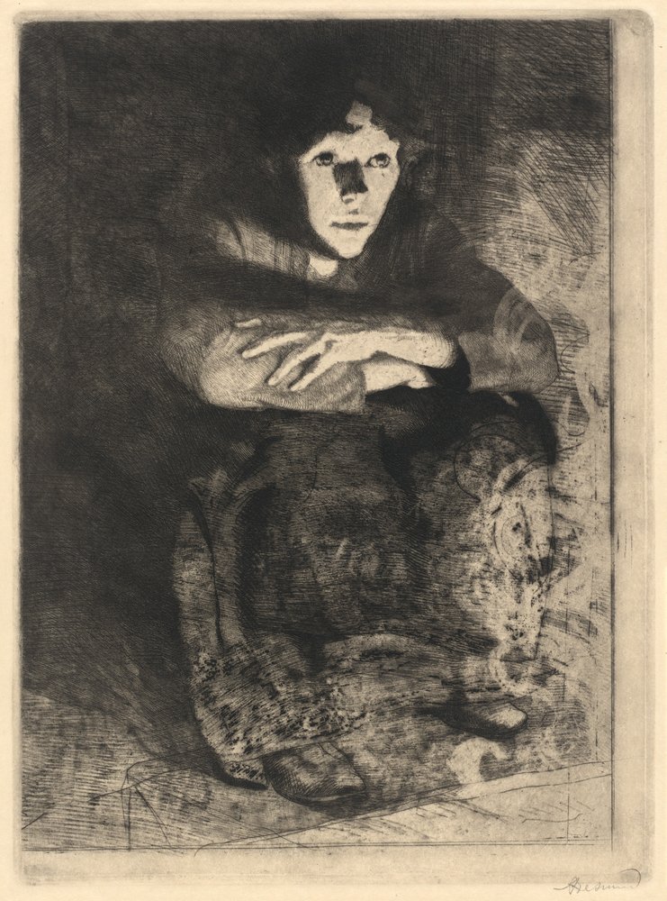 In den Glut Dans les cendres, 1887 von Paul Albert Besnard