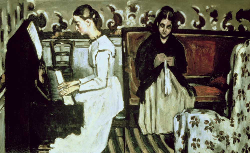 Mädchen am Klavier (Ouvertüre zu Tannhäuser) von Paul Cézanne