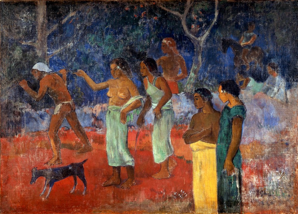 Szene aus dem Leben auf Tahiti, 1896. von Paul Gauguin