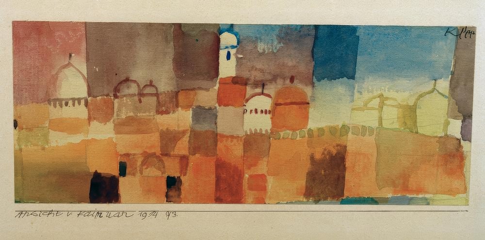 Ansicht von Kairuan von Paul Klee: hochwertiger Kunstdruck