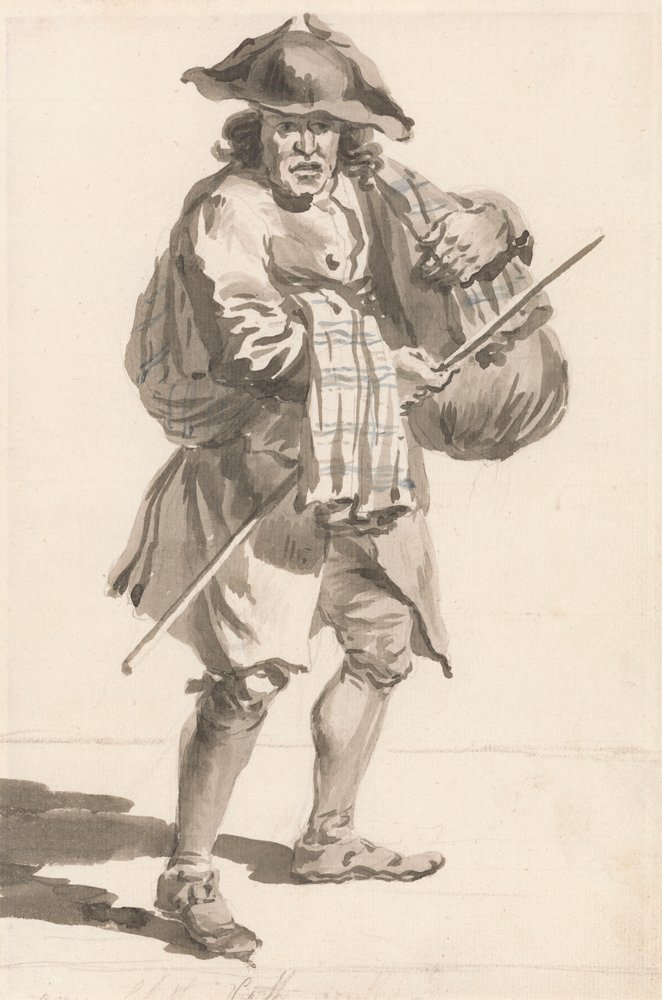 Londoner Rufe: Ein Mann mit einem Bündel, alte Kleider von Paul Sandby