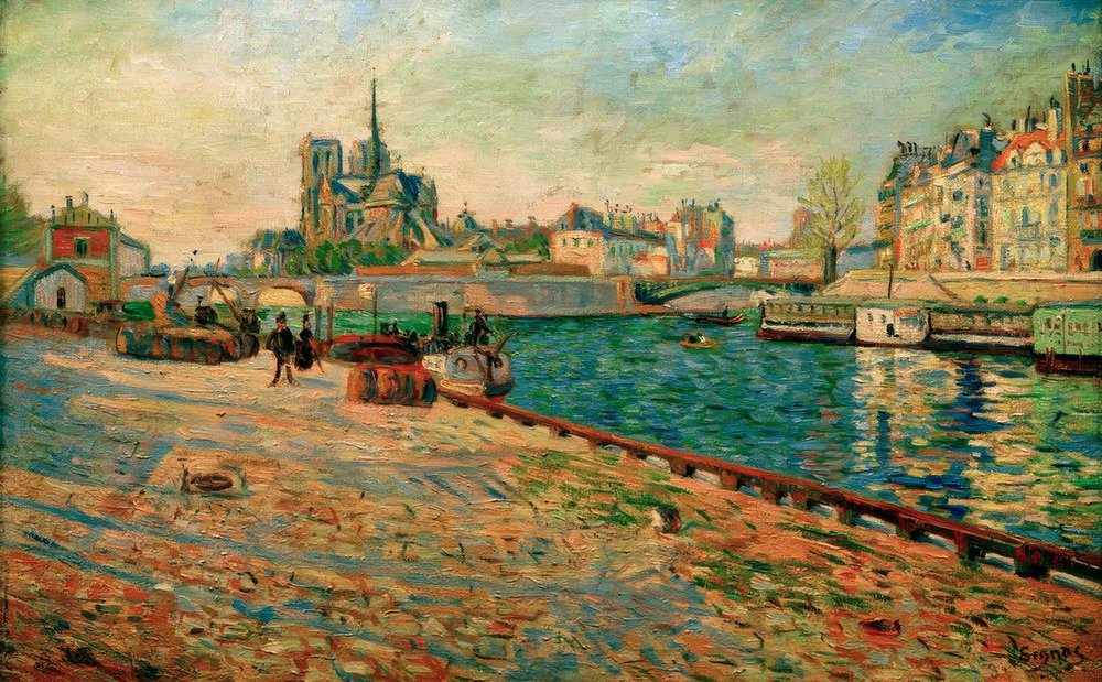 Notre-Dame und die Île Saint-Louis, vom Quai de la Tournelle aus gesehen von Paul Signac
