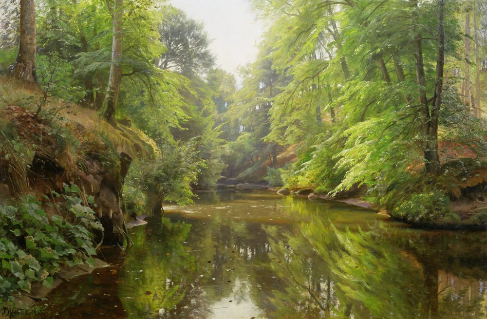 Der stille Fluss, 1913 von Peder Monsted