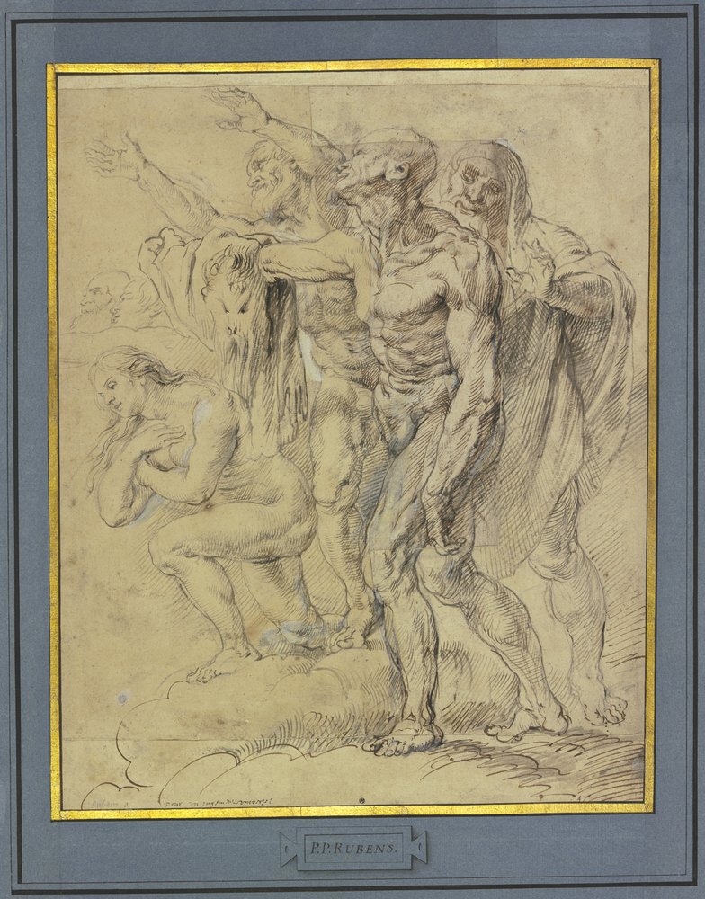 Eva, Maria Magdalena, der Heilige Bartholomäus und ein weiterer für ein Jüngstes Gericht von Peter Paul Rubens