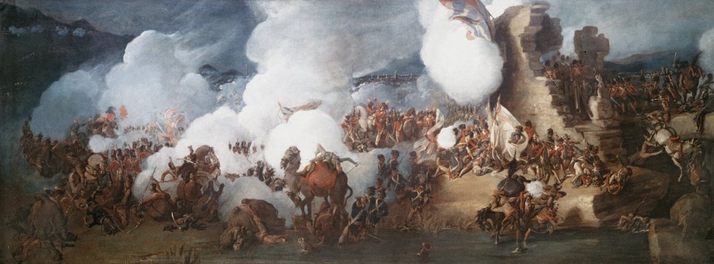 Die Schlacht bei Alexandria, 21.-22. März 1801, um 1805 von Philippe-Jacques de Loutherbourg