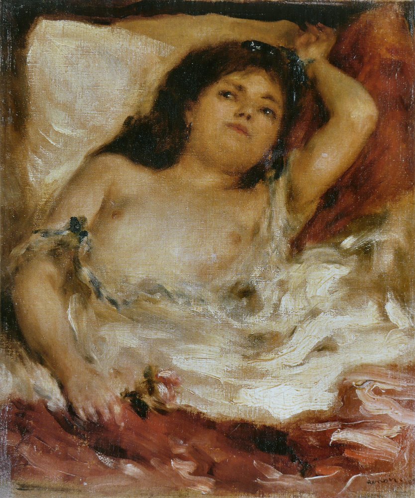 Liegende, halb nackte Frau von Pierre-Auguste Renoir