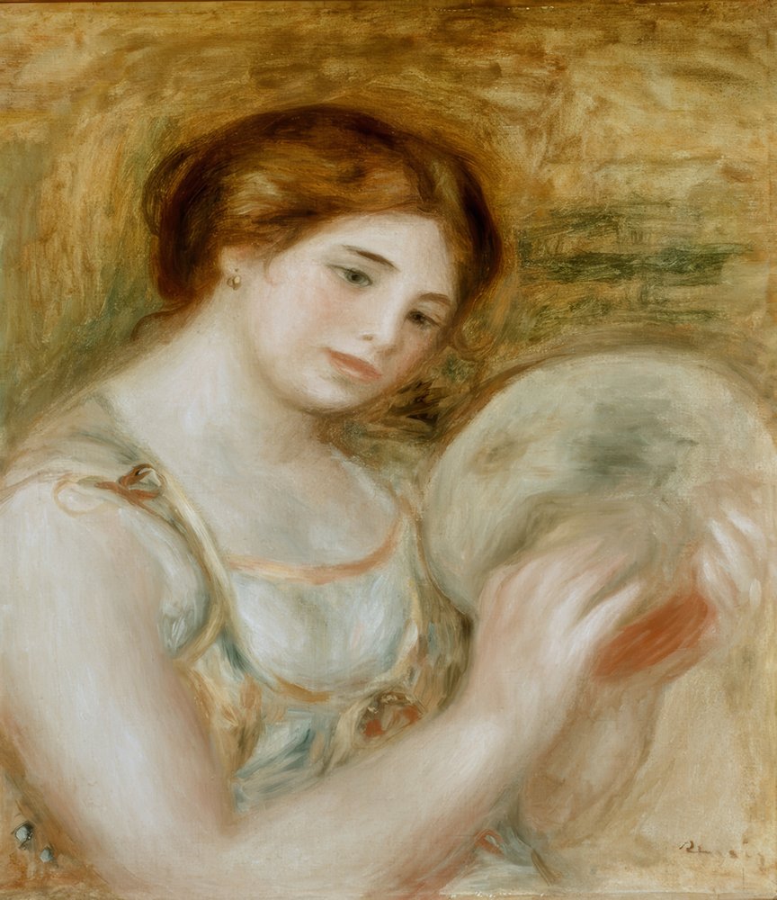 Frau mit Tamburin von Pierre-Auguste Renoir