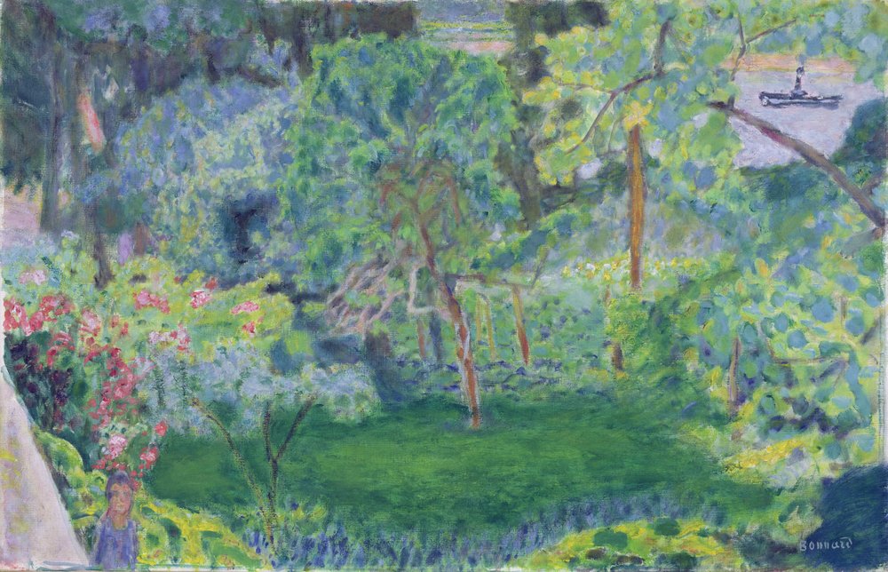 Landschaft mit einem Lastkahn, um 1930 von Pierre Bonnard