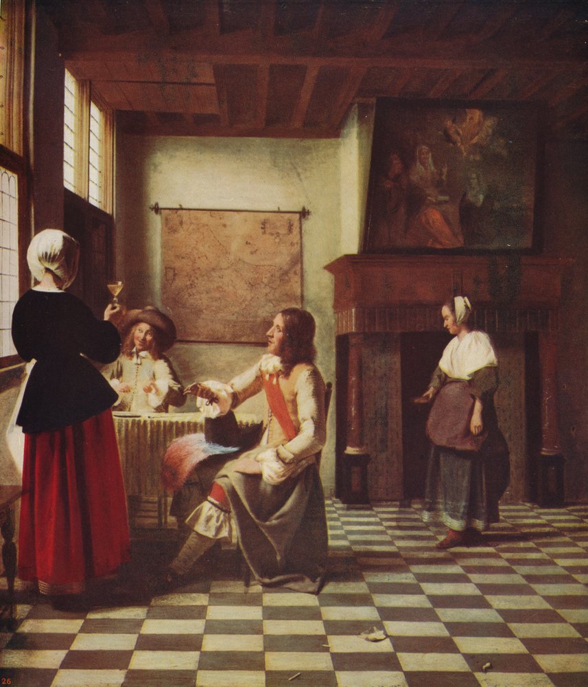 Interieur eines niederländischen Hauses, ca. 1658, ca. 1915 von Pieter de Hooch