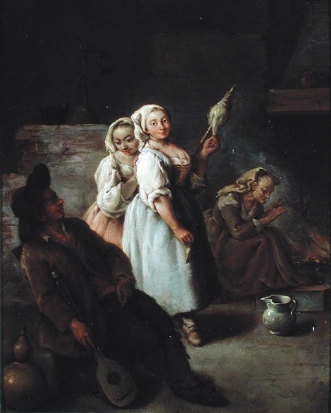 Die Spinnerin von Pietro Longhi
