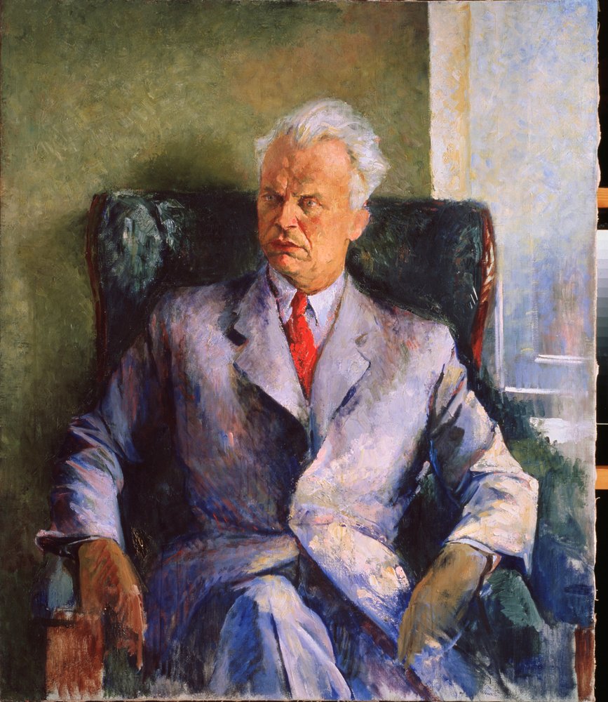 Porträt des Autors, Produzenten und Regisseurs Olexandr Dovzhenko von Piotr Vladimirovich Williams