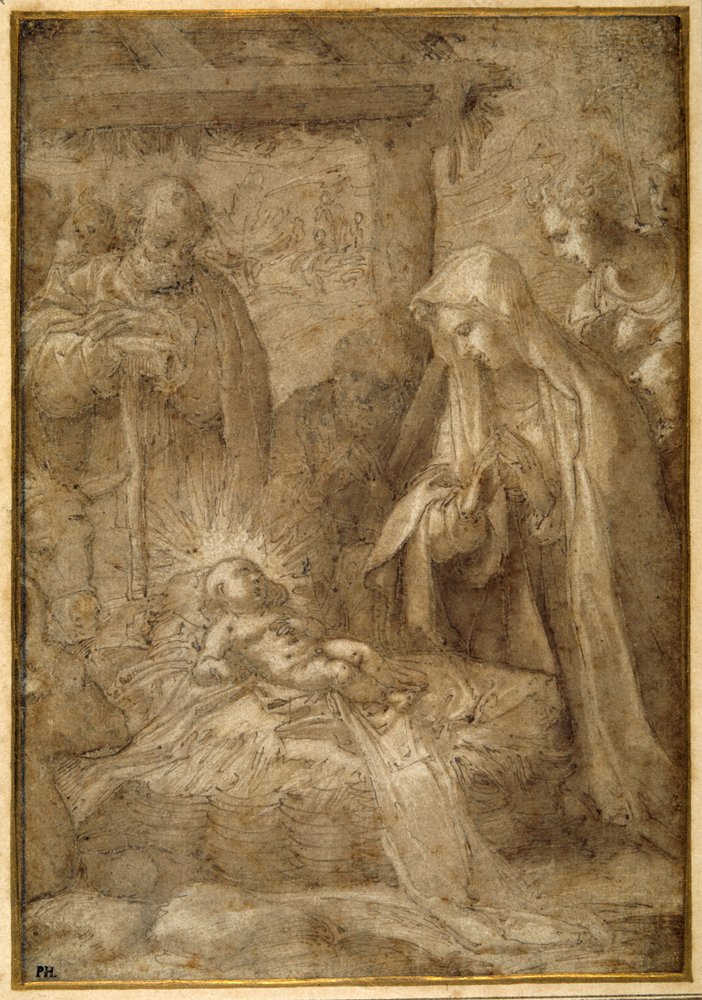 Die Anbetung der Hirten von Pompeo (fl.1569-71) (attr. to) Cesura