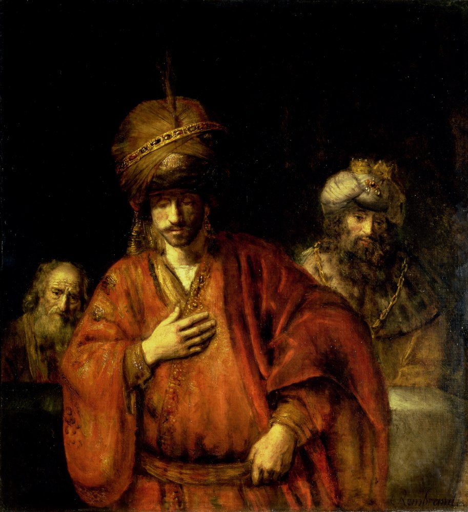 David und Uria von Rembrandt van Rijn: Kunstdruck kaufen