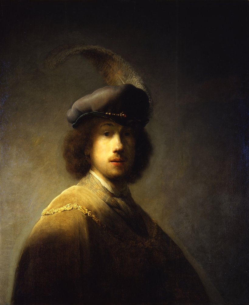 Selbstbildnis im Alter von 23 Jahren, 1629 von Rembrandt van Rijn