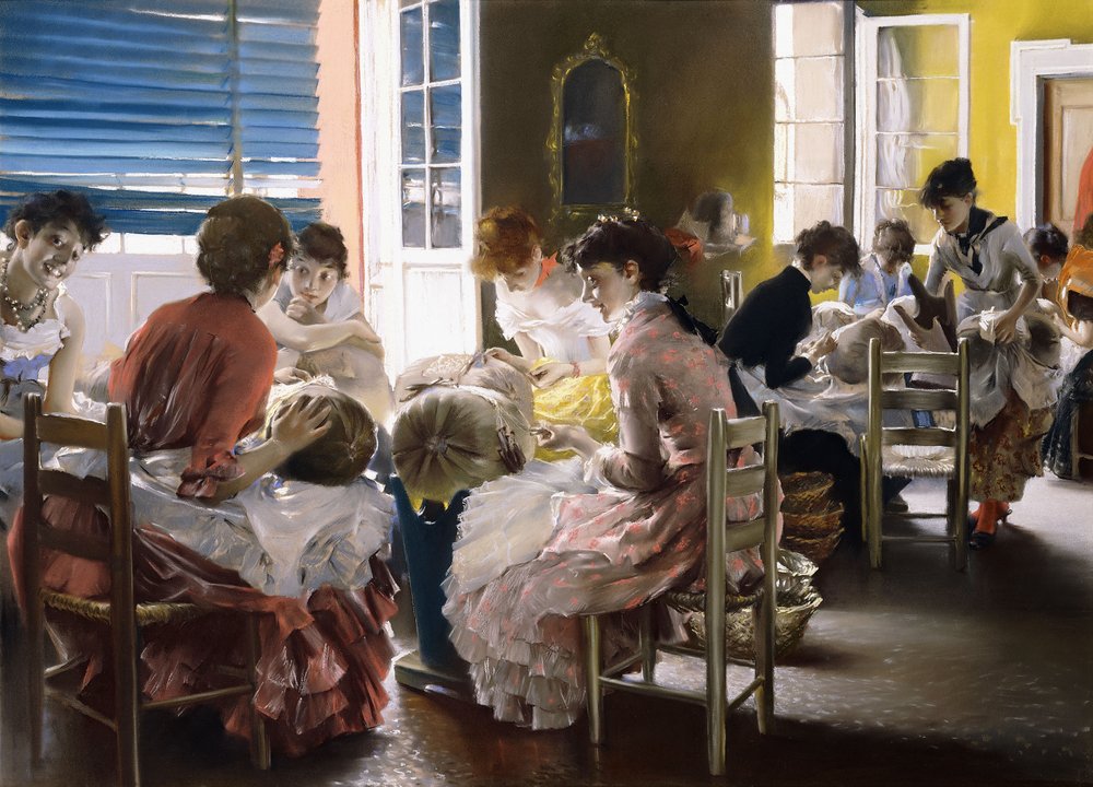 Venezianische Spitzenklöpplerinnen von Robert Frederick Blum