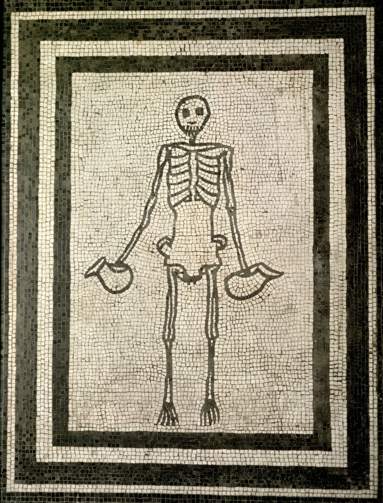 Skelett eines Mundschenks von Roman