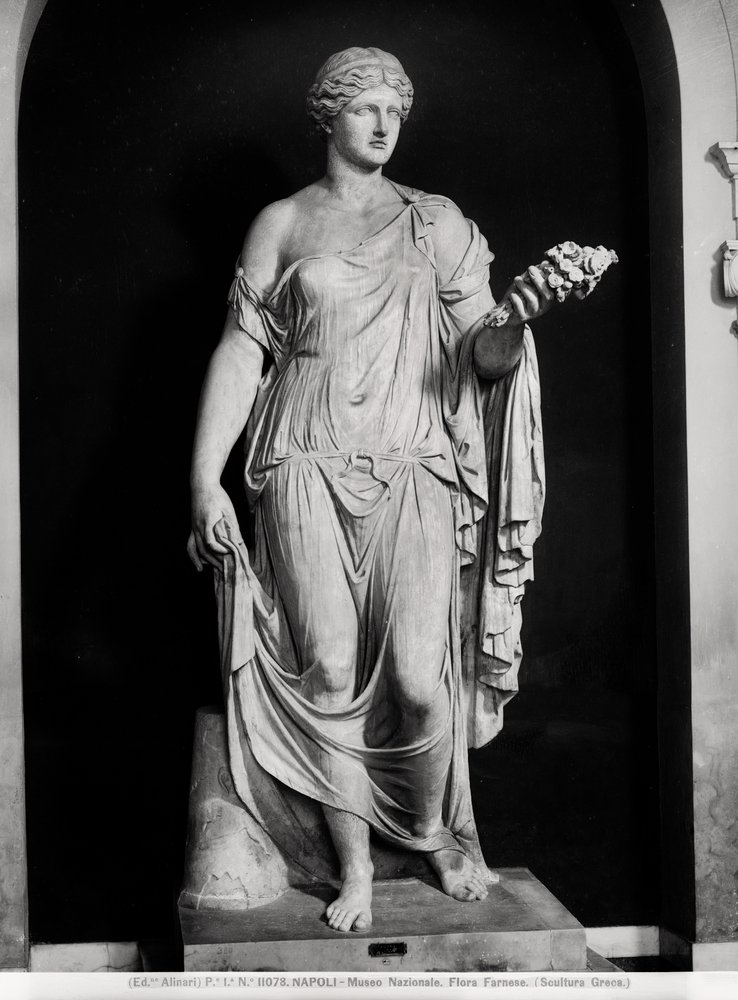 Weibliche Statue namens Flora Farnese, 2.-3. Jahrhundert n. Chr. von Roman Roman