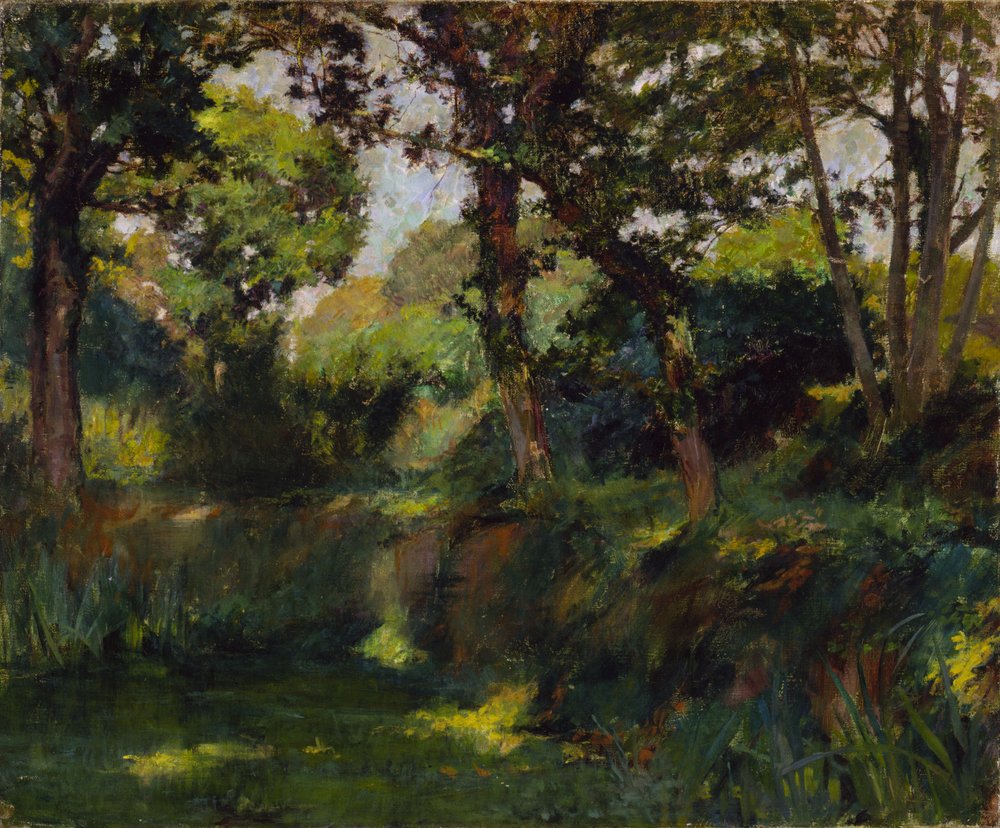 Bewaldete Landschaft, spätes 19. bis frühes 20. Jahrhundert. von Samuel Isham