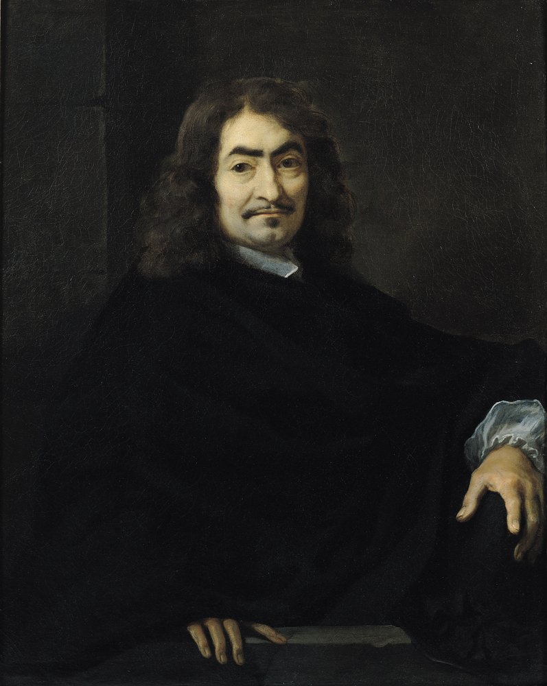 Porträt, vermutlich René Descartes (1596-1650) von Sébastien Bourdon