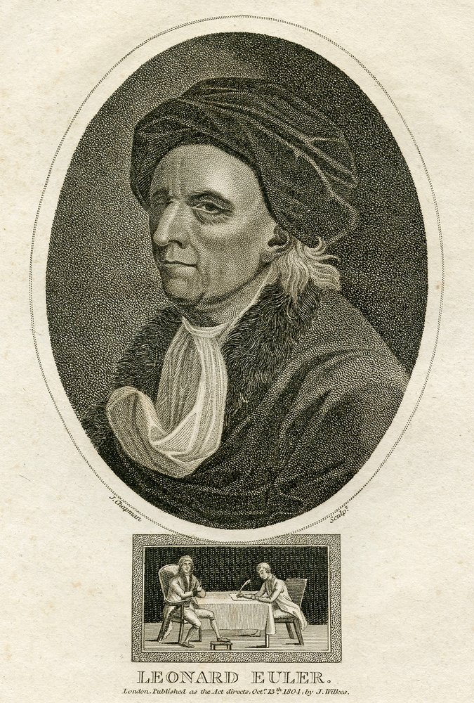 Porträt von Leonard Euler (Stich) von Swiss School