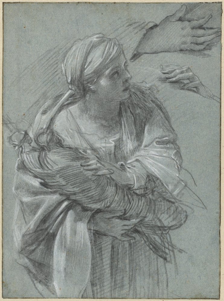 Kreusa trägt die Götter von Troja von Simon Vouet