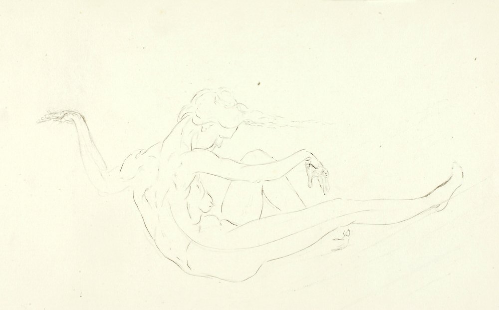 Schwimmender Akt von Solon H. Borglum