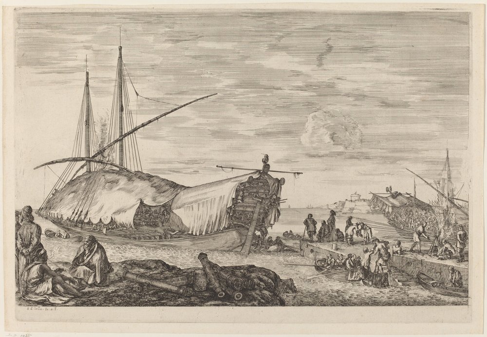 Galeere mit Segeldeck, wahrscheinlich ca. 1654-1655