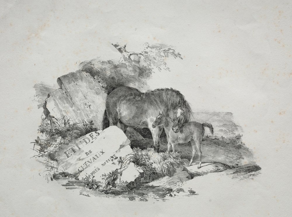 Die Stute und ihr Fohlen von Theodore Gericault