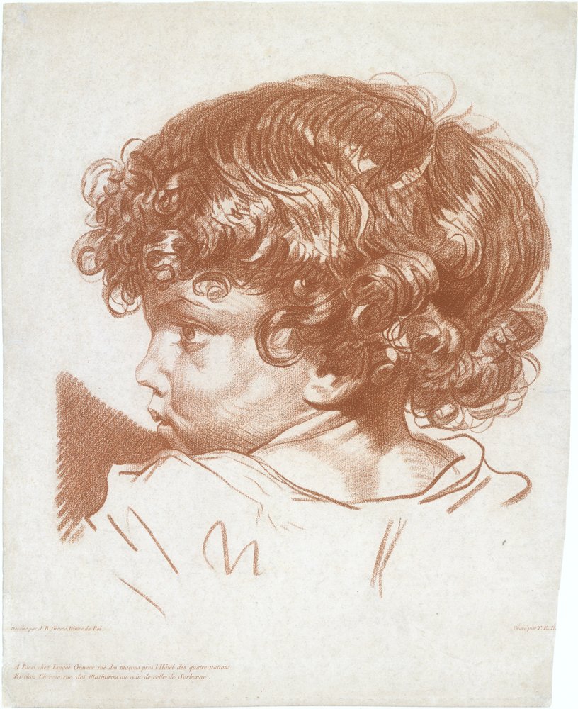 Studie, Kopf eines Jungen, ca. 1777 von Therèse Éléonore Lingée