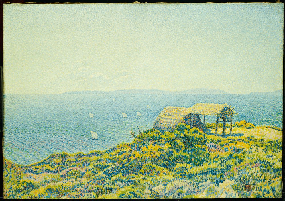 Die Île du Levant, vom Cap Bénat aus gesehen, 1893