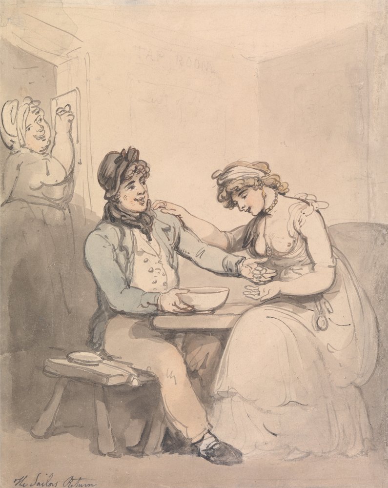 Die Rückkehr der Seeleute von Thomas Rowlandson