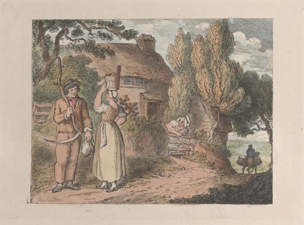 Cornwall, ein Aufseher, aus Ansichten in Cornwall, 1812 von Thomas Rowlandson