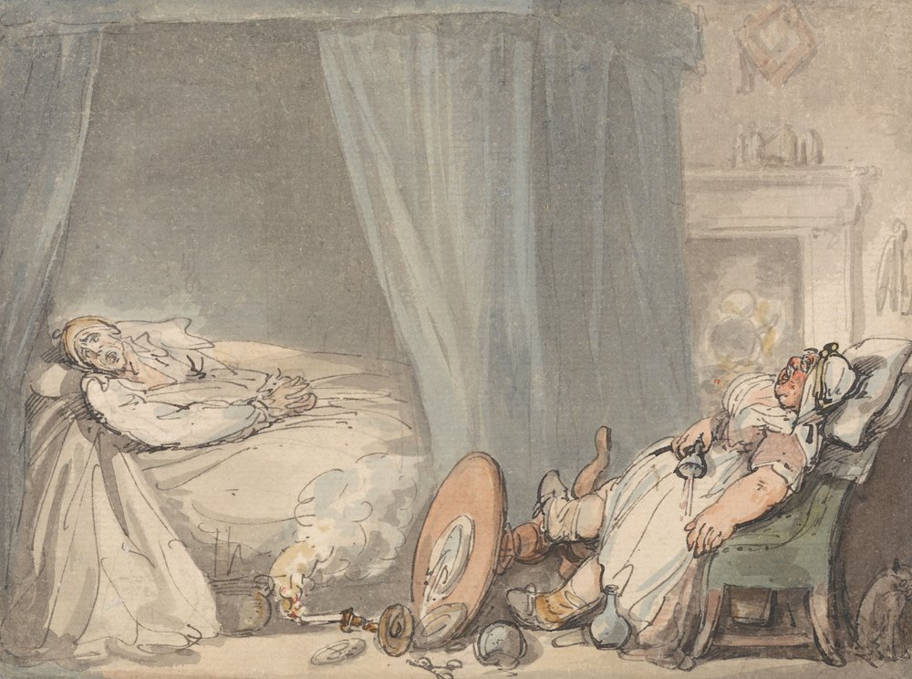 Die betrunkene Krankenschwester von Thomas Rowlandson