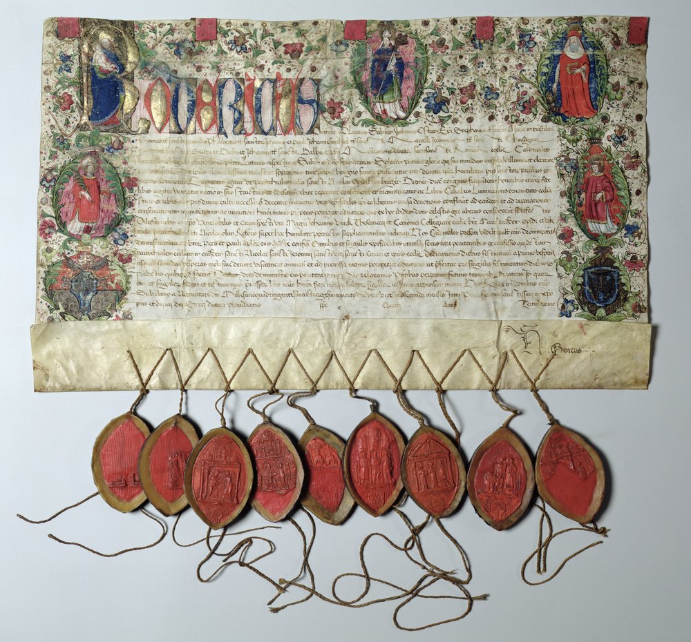 Ablassbrief für die Kirche St. Nikolaus, 22. Juni 1484 von Unbekannt Unbekannt